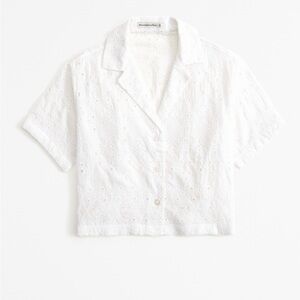 Abercrombie & Fitch Short-Sleeved Cropped Schiffili Shirt